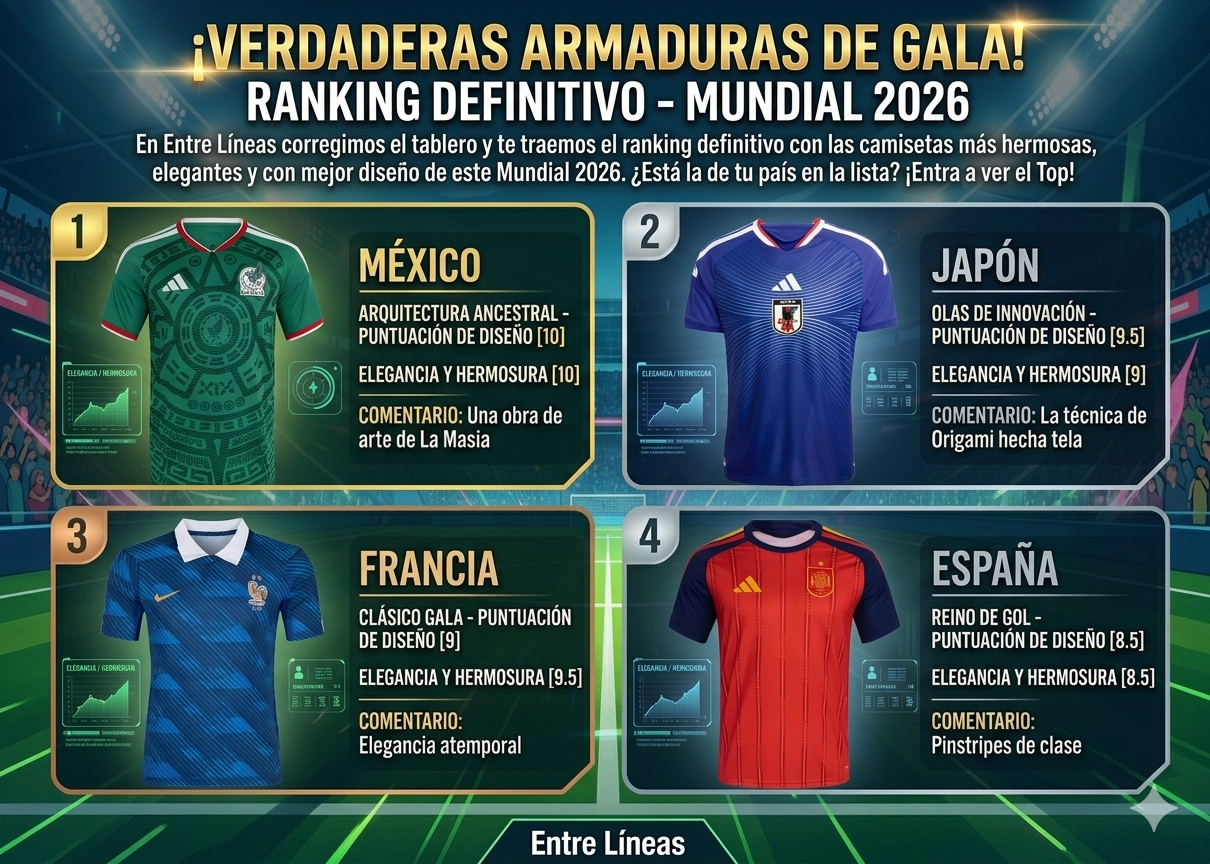 La imagen visualiza una de las camisas mas bonitas de este mundial